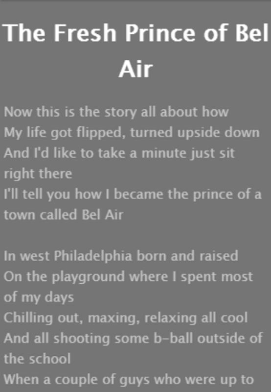 fresh prince of bel air lyrics fresh prince of bel air font